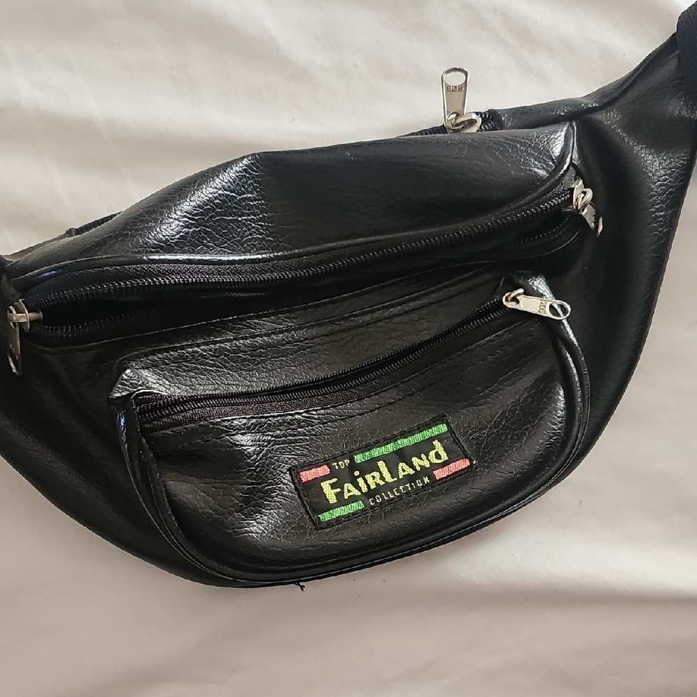 Black Leather Belt Bag 1990s